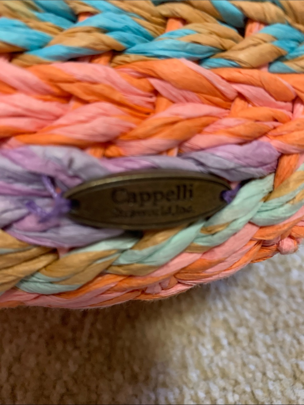 Cappelli Straworld, Inc. Multicolor Straw Beaded Handle Bag - Picture 2 of 5